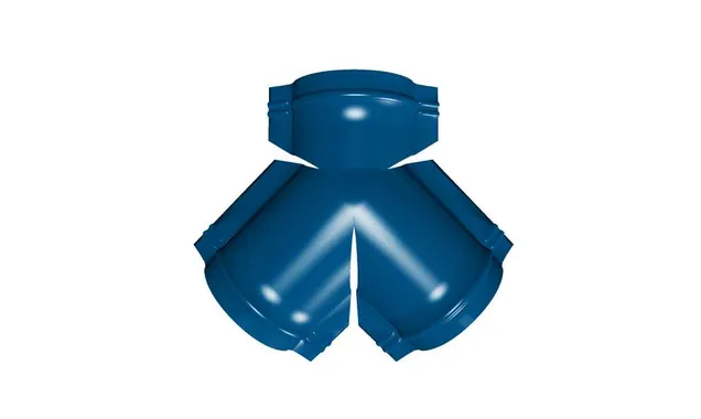 Тройник Y конька полукруглого PE с пленкой RAL 5005 сигнальный синий