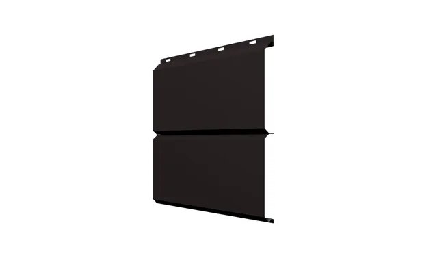 Софит ЭкоБрус без перфорации 0,345 Grand Line 0,5 Satin с пленкой RAL 9005 черный