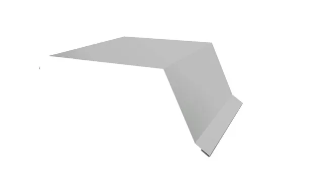 Планка капельник 100х55 0,45 PE с пленкой RAL 9006 бело-алюминиевый
