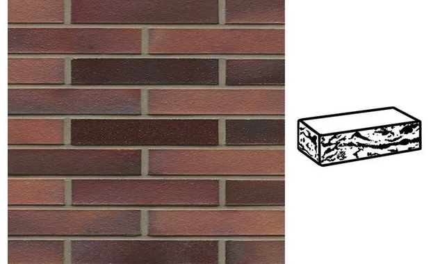 Кирпич клинкерный Muhr 04EG Rotbraun-bunt Edelglanz готик, 290х90х52 мм