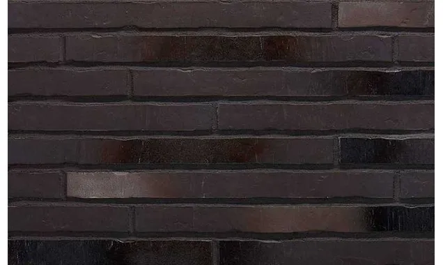 Клинкерная плитка Stroeher Riegel 50 453 silber-schwarz шероховатая, 490х40х14 мм