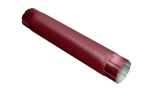 Труба круглая соединительная Optima 90мм 1м RAL 3005 красное вино