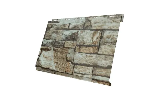 Металлический сайдинг Grand Line Вертикаль 0.45 мм classic Print Elite с пленкой Fine Stone