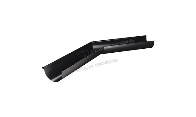 Угол желоба наружный 135 градусов МЕТАЛЛ ПРОФИЛЬ PURMAN BLACK EDITION D125 Ral 9005