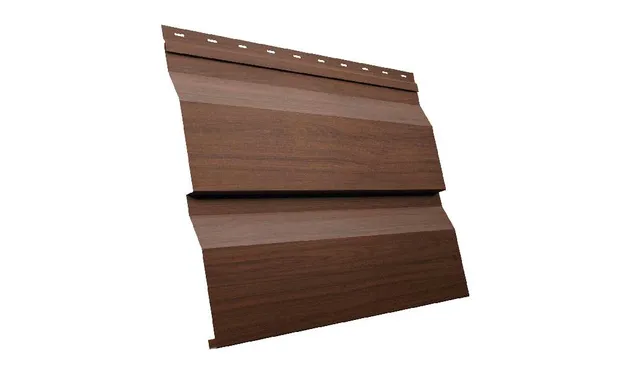 Металлический сайдинг Grand Line Корабельная Доска XL 0.45 мм Print Elite Choco Wood