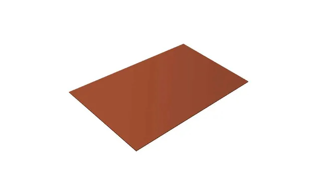 Плоский лист 0,45 Drap с пленкой RAL 8004 терракота