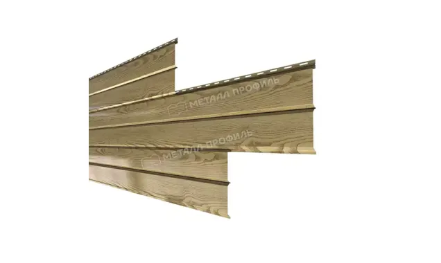 Металлический сайдинг Lбрус-XL-Н Металл-Профиль ECOSTEEL Сосна 14х335