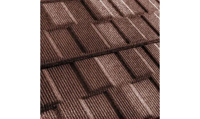Композитная черепица Метротайл (Metrotile) серия MetroViksen, цвет кофе, 1330х410 мм