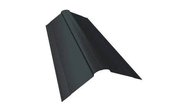 Планка конька фигурного 150x150 0,5 GreenCoat Pural BT, matt RR2Н3 (RAL 7016 антрацитово-серый)