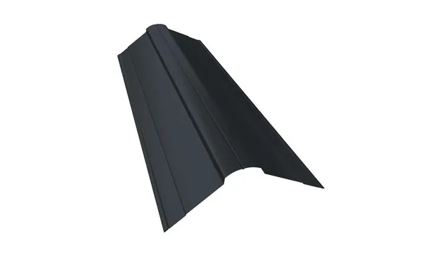 Планка конька фигурного 100x100 0,45 Drap RAL 7016 антрацитово-серый