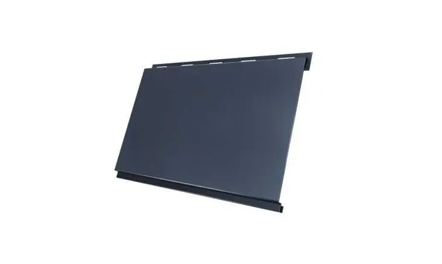 Металлический сайдинг Grand Line Вертикаль 0.5 мм classic GreenCoat Pural BT с пленкой RR 23 темно-серый (RAL 7024 мокрый асфальт)