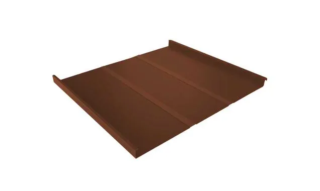 Фальцевая кровля Фальц двойной стоячий Line Grand Line 0,45 Drap RAL 8004 Терракота