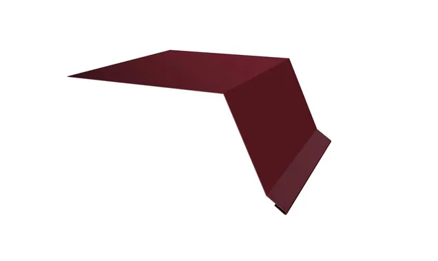 Планка капельник 100х55 0,5 Satin с пленкой RAL 3005 винно-красный