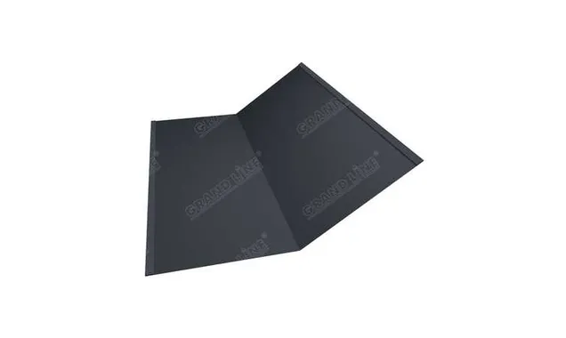 Планка ендовы нижней 300х300 0,5 Quarzit с пленкой RAL 7024 мокрый асфальт