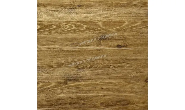 Планка карнизного свеса сложная 185х50х2000 (ECOSTEEL_T-01-ЗолотойДуб-0.5)