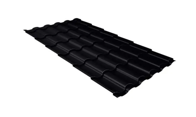 Металлочерепица Grand Line Kredo 0,5 GreenCoat Pural Matt BT RR 33 Черный