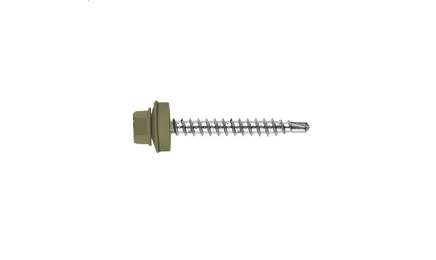 Саморез кровельный Daxmer 4,8х70 RAL 6003 (100) сверло №1
