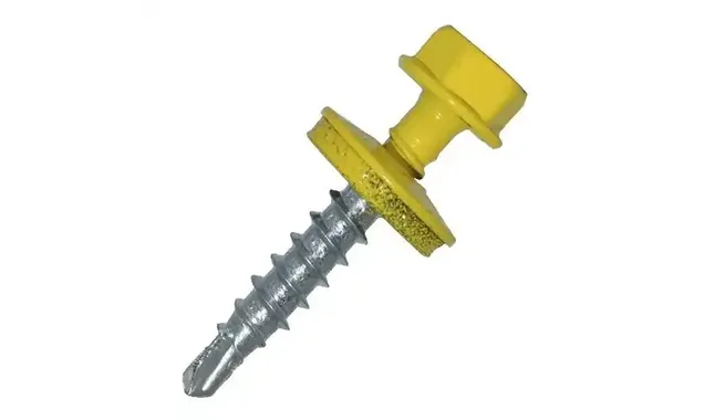 Саморез кровельный Daxmer 4,8х70 RAL 1018 (100) сверло №1