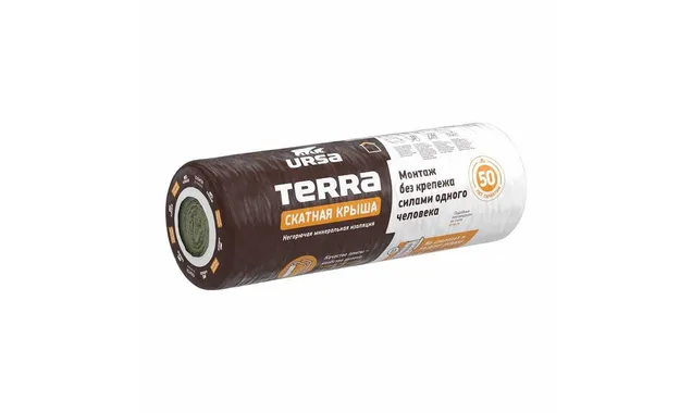 Утеплитель Ursa Terra скатная крыша 100х1200х4500
