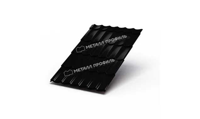 Металлочерепица Металл-Профиль Ламонтерра XL 0,5 PURMAN® RAL 9005 Черный темный