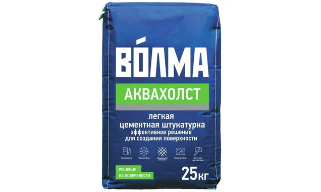 Штукатурка цементная ВОЛМА-Аквахолст 25 кг