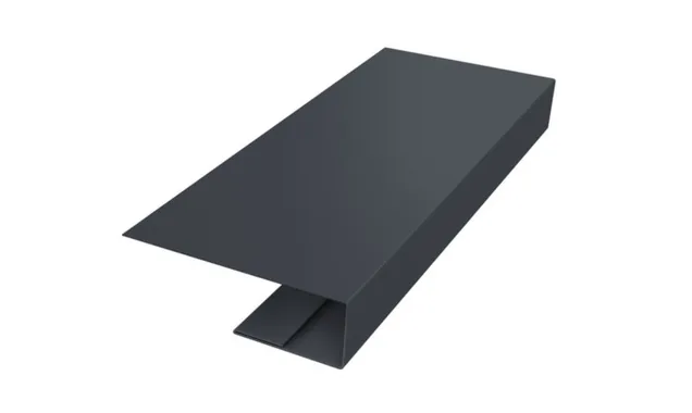 J-Профиль 18мм 0,45 Drap TwinColor RAL 7024 мокрый асфальт (2м)