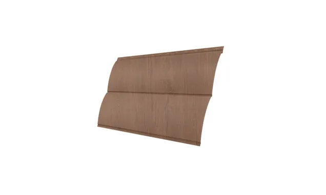 Металлический сайдинг Grand Line Сталь Блок-хаус 0.45 мм Print Twincolor с пленкой Rowan