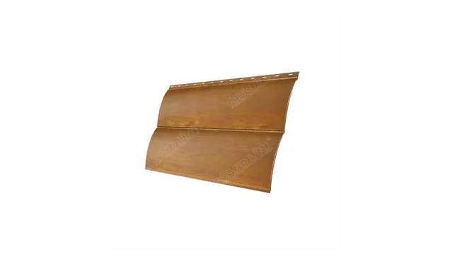 Металлический сайдинг Grand Line Блок-хаус 0.45 мм Print Premium Golden Wood