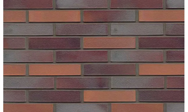Кирпич клинкерный Muhr 12 Blaurot-bunt гладкий, 210х90х40 мм
