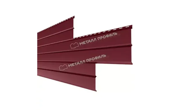 Металлический сайдинг Lбрус-XL Металл-Профиль VikingMP RAL 3005 Красное вино 14х335