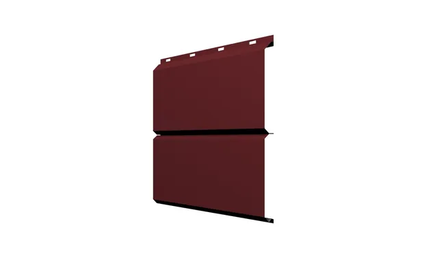 Софит ЭкоБрус без перфорации 0,345 Grand Line 0,5 Satin с пленкой RAL 3005 красное вино