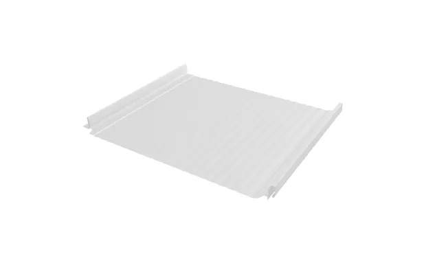 Фальцевая кровля Кликфальц Pro Gofr Grand Line 0,45 Drap RAL 9003 Сигнальные Белый