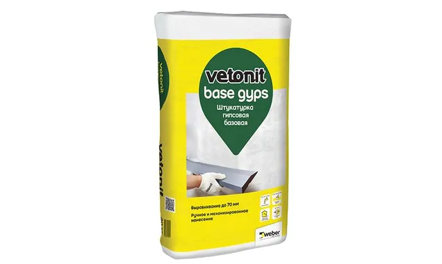 Штукатурка гипсовая vetonit base gyps 30 кг