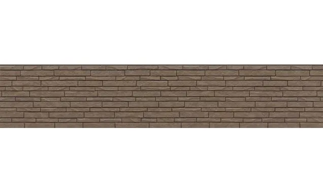 Фасадная панель KMEW NW4534A под камень Dark Brown 16 мм