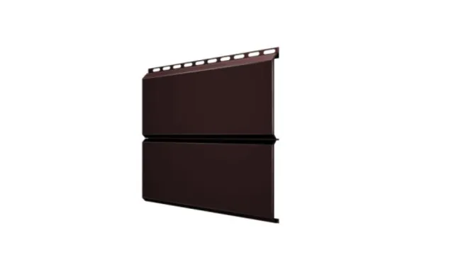 Металлический сайдинг Grand Line ЭкоБрус 0.5 мм PurPro Matt 275 RAL 8017 шоколад