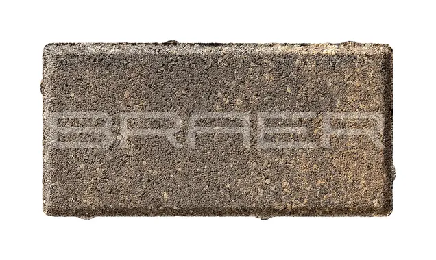 Брусчатка Braer Прямоугольник (кирпич) ColorMix 200х100х40 мм Каштан