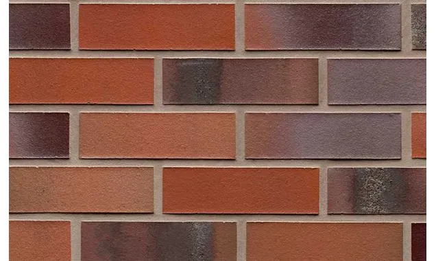 Клинкерная плитка ручной формовки Feldhaus Klinker NF 14 R560 carbona carmesi colori 240х71х14 мм