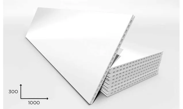 Керамогранитная плита FAVEKER GA20 для НФС, Blanco Brillo, 1000*300*20 мм