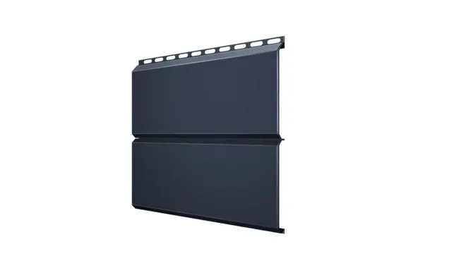 Металлический сайдинг Grand Line ЭкоБрус 0.45 мм 3D Drap ST RAL 7024 мокрый асфальт