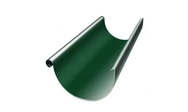 Желоб полукруглый 125мм RAL 6005 3м без логотипа