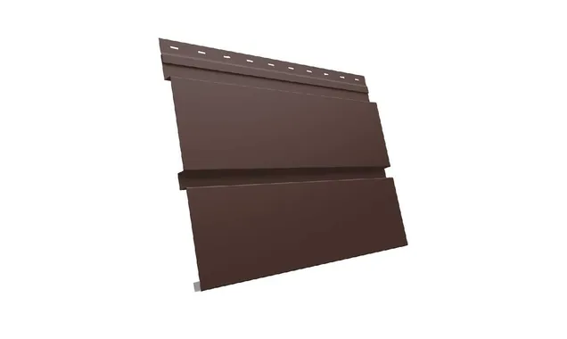 Металлический софит Квадро брус без перфорации 0,5 PurPro Matt 275 RAL 8017 шоколад