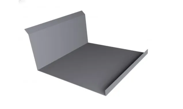 Планка примыкания нижняя 20х122х260х15 0,5 Quarzit Pro Matt RAL 7016 антрацитово-серый