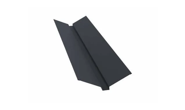 Планка ендовы верхней 115х30х115 0,5 Satin Мatt RAL 7024 мокрый асфальт