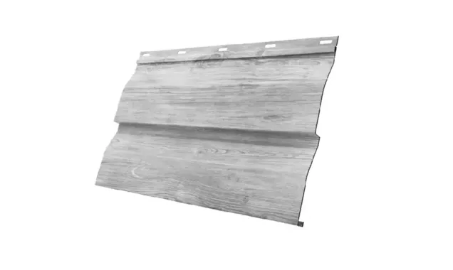Металлический сайдинг Grand Line Корабельная Доска XL 0.45 мм Print Elite Snow Wood