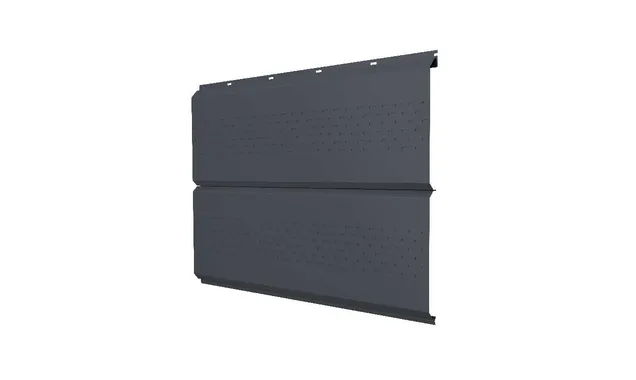 Софит ЭкоБрус new без перфорации 0,45 Lite PE RAL 7024 мокрый асфальт