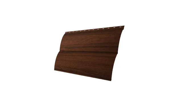 Металлический сайдинг Grand Line Блок-хаус 0.45 мм Print Elite Choco Wood