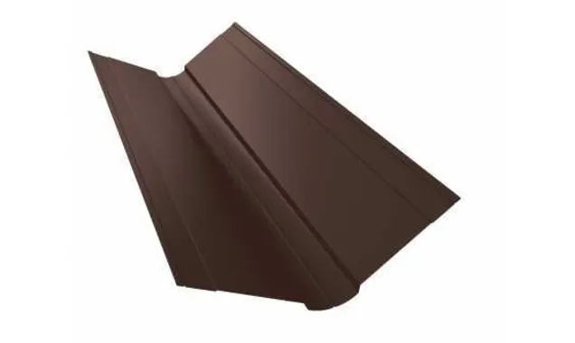 Планка ендовы верхней фигурной 100x100 0,5 Satin с пленкой RAL 7016 антрацитово-серый
