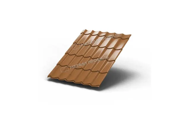Металлочерепица Металл-Профиль Монтеррей 0,5 PURMAN® Argillite Медный металлик