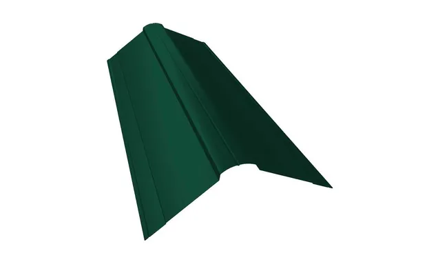 Планка конька фигурного 150x150 0,5 Quarzit lite RAL 6005 зеленый мох