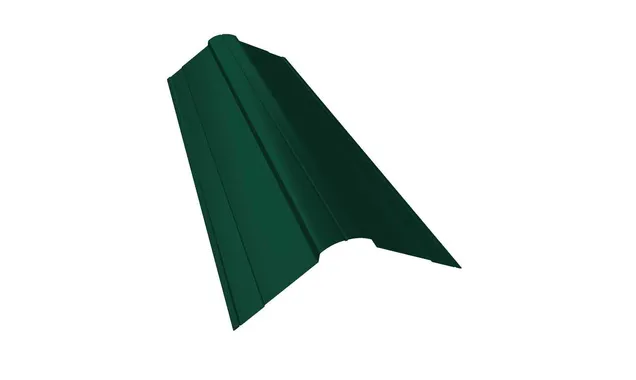Планка конька фигурного 100x100 0,45 PE-Double RAL 6005 зеленый мох